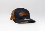 Cameo Leather Patch Mesh Truck Hat