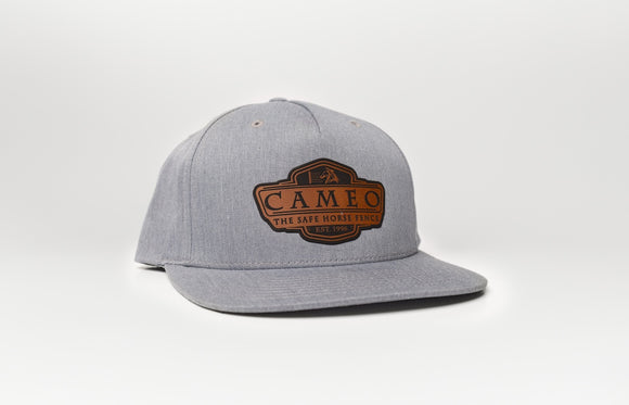 Cameo Leather Patch Richardson Flat Bill Snap-Back Hat